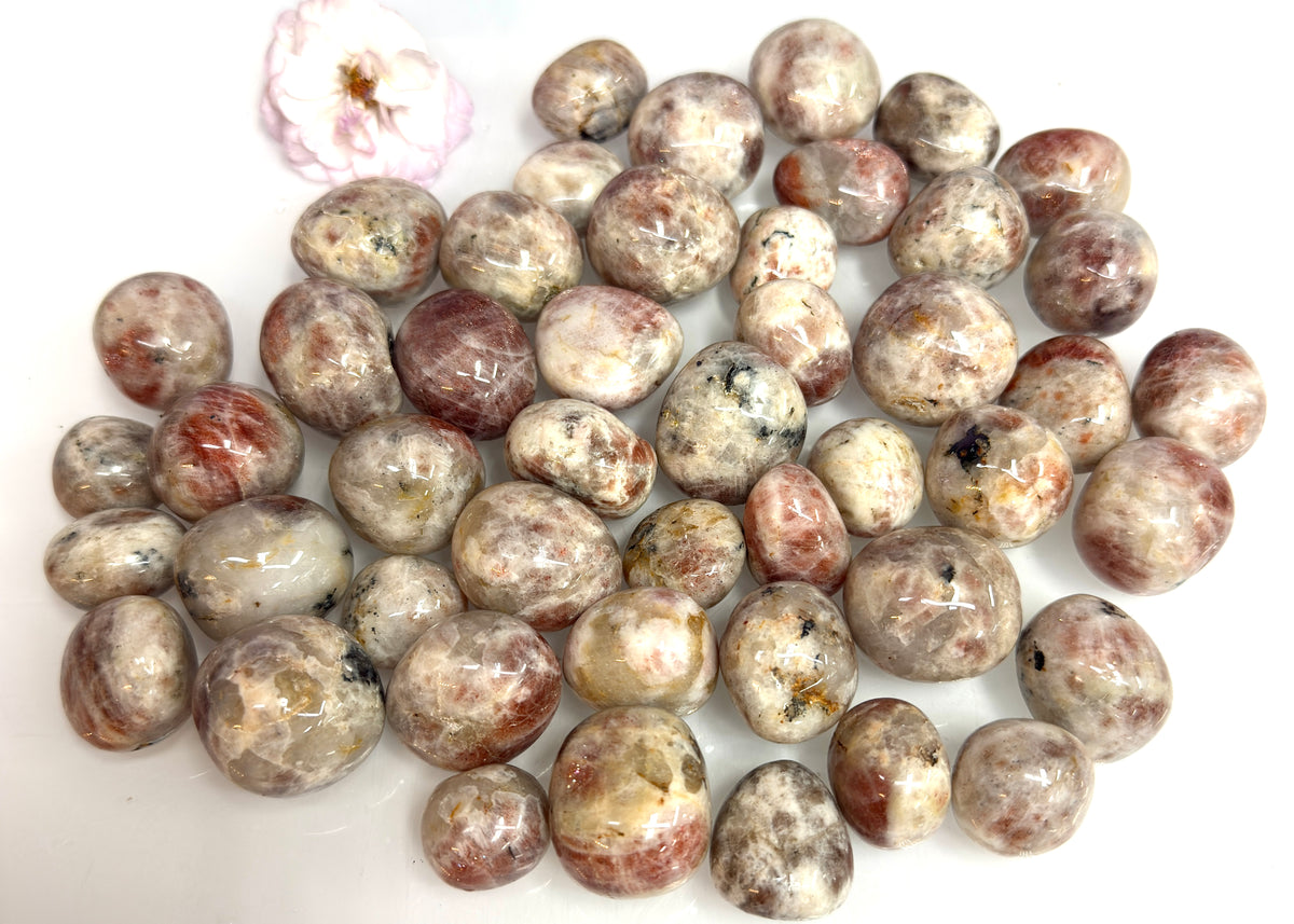 Wholesale Lot 2 lbs Natural Sunstone Tumble Crystal Healing Energy