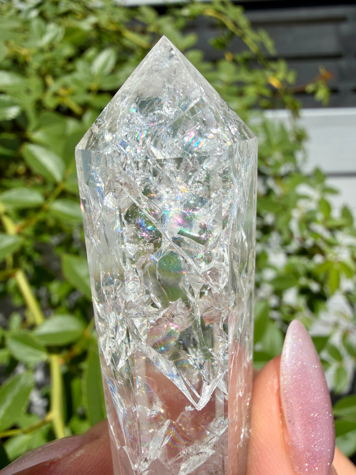 Wholesale Lot 2 Lb Fire & Ice Quartz Obelisk Tower Point Crystal Energy
