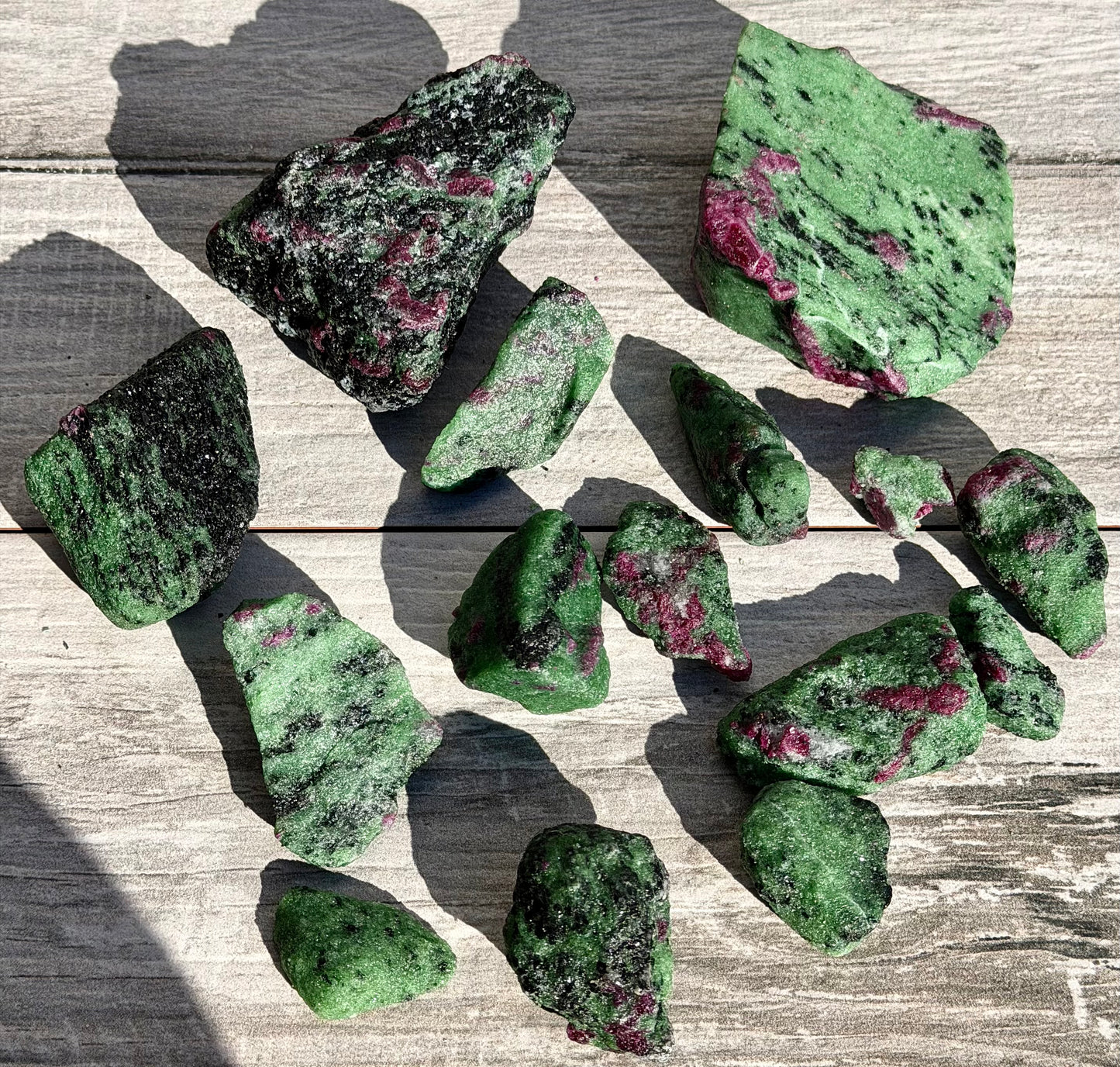 2 lbs Natural Ruby Zoisite Rough Crystals Healing Energy