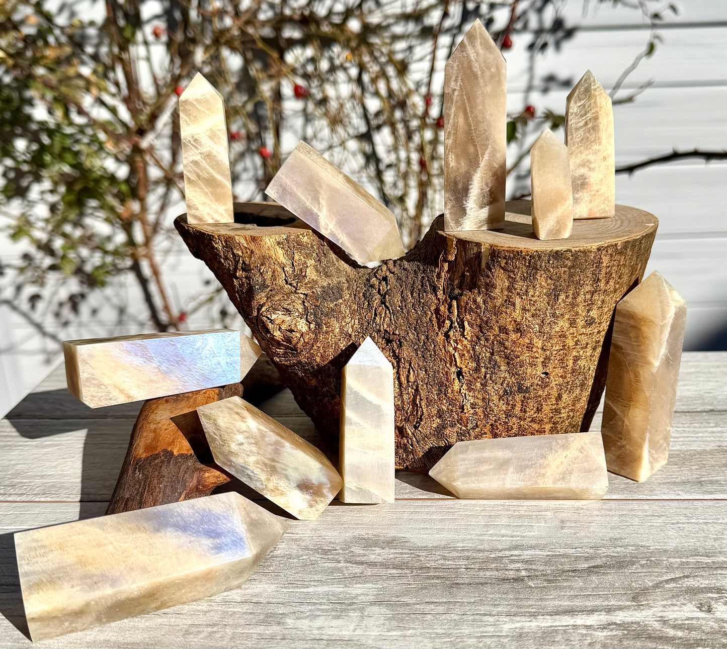 Wholesale Lot 2 lbs Natural Moonstone Obelisk Tower Point Crystal Healing Energy