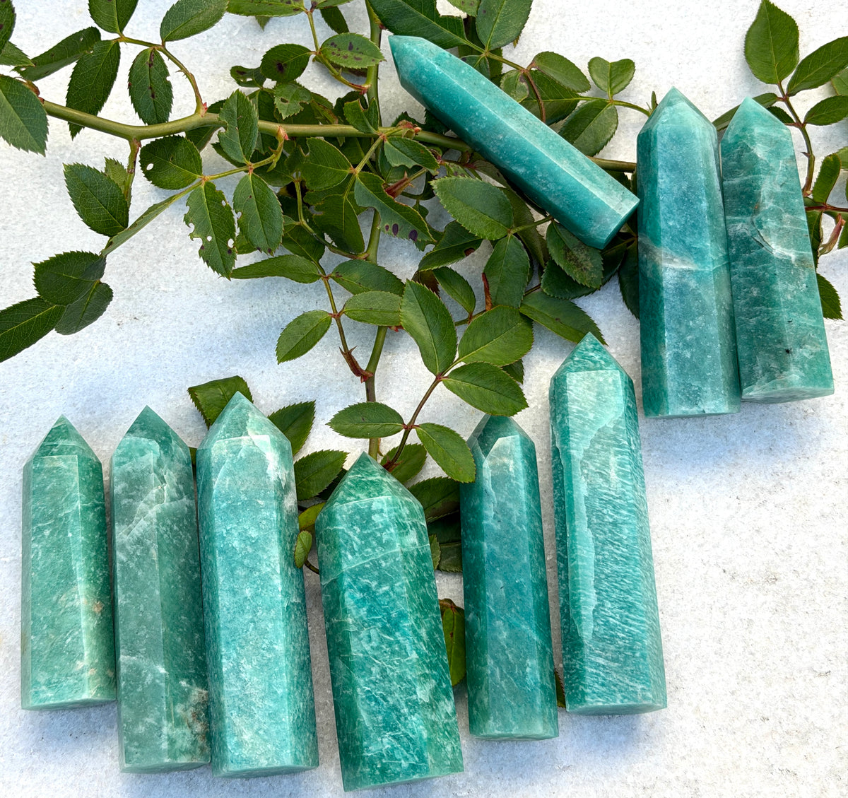 Wholesale Lot 1 Lb Natural African Amazonite Tower Obelisk Point Crystal Healing