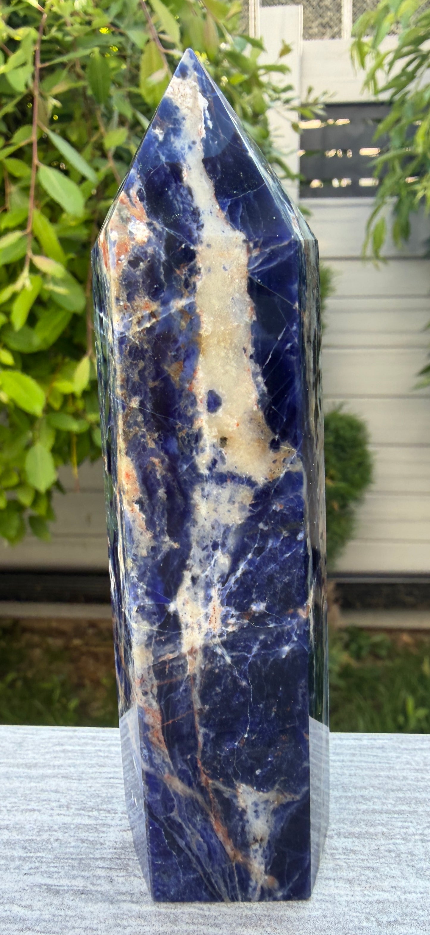 Wholesale Lot – 4-8 PCS Natural Sodalite Tower Point Crystals – 3.8 to 4 lbs