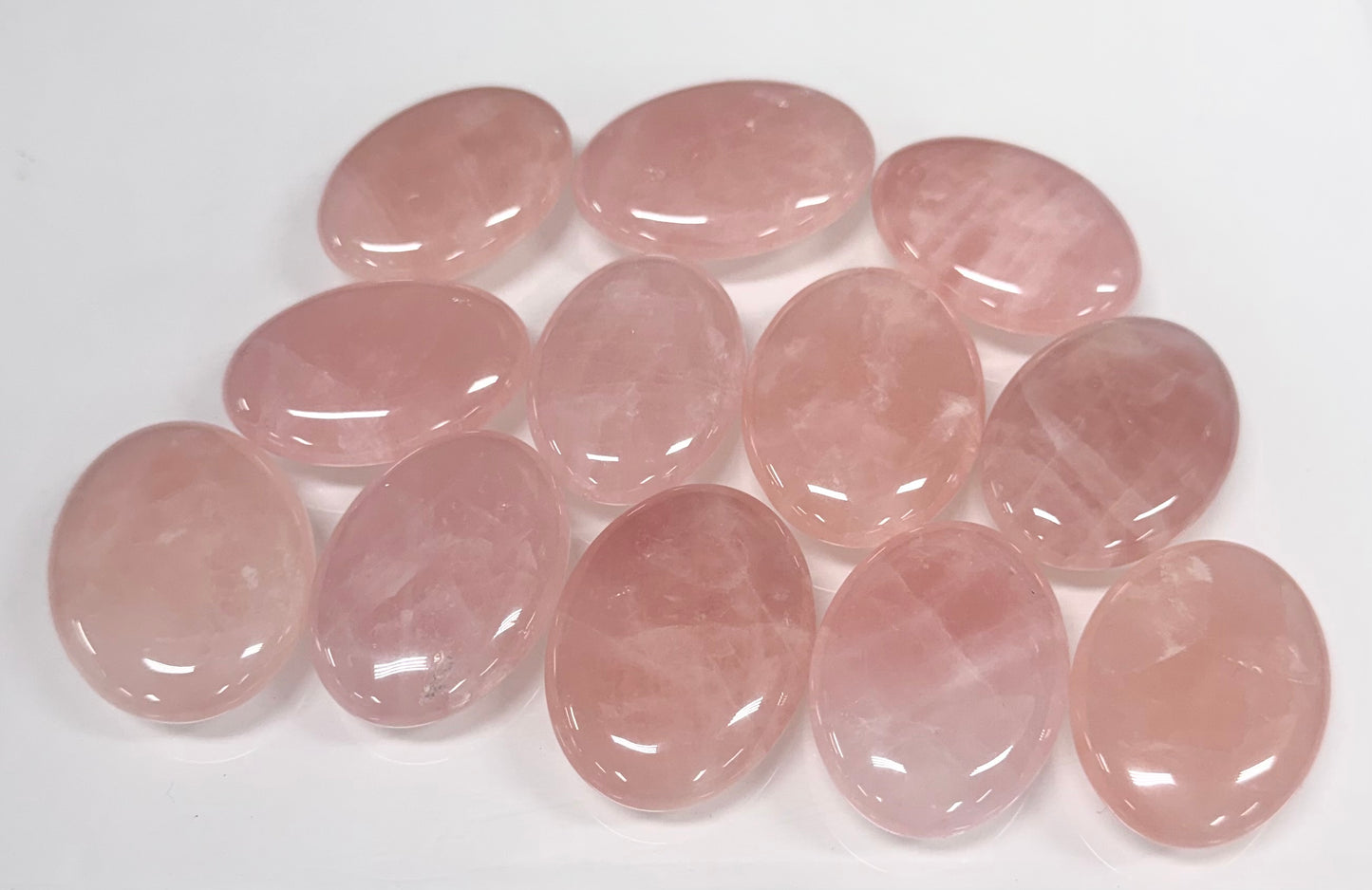 Wholesale Lot 1 lbs Natural Rose Quartz Palm Stones Crystal Natural Energy