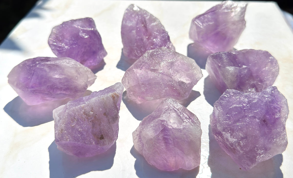 Wholesale Lot 2 Lbs Natural Lavender Amethyst Rough Crystal