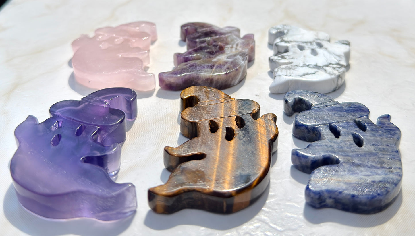 Wholesale Lot 6 PCs Natural Crystals Ghost Healing Energy