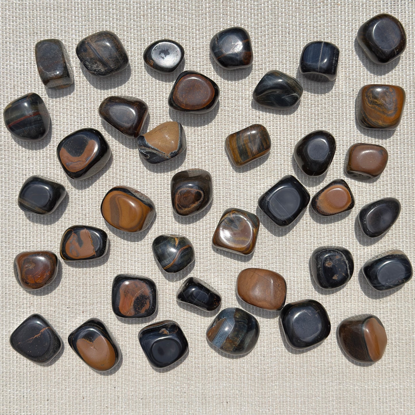 2 lbs Natural Blue Tiger Eye Tumble
