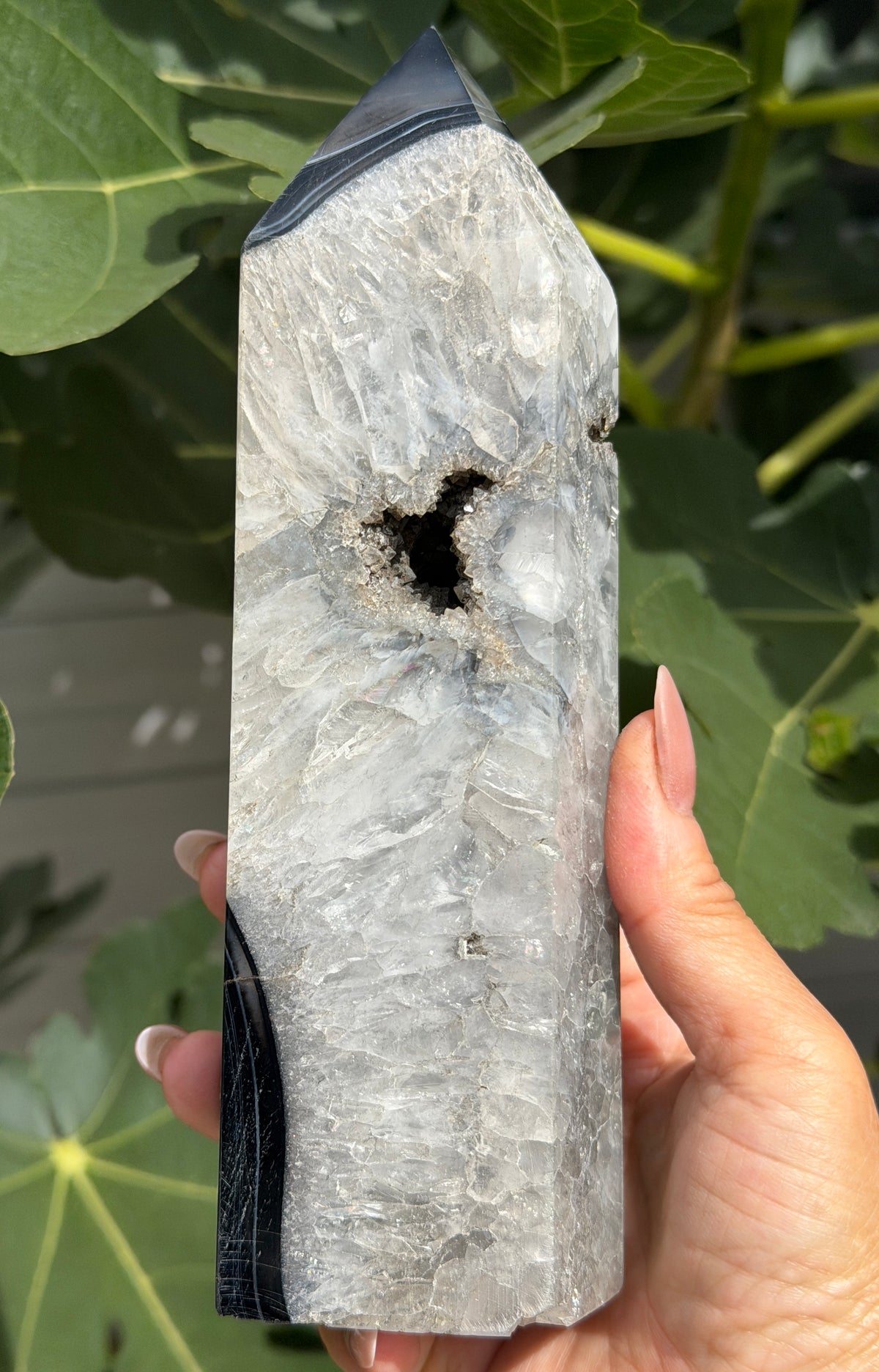 2-4 pcs Natural Black Onyx large Tower Obelisk