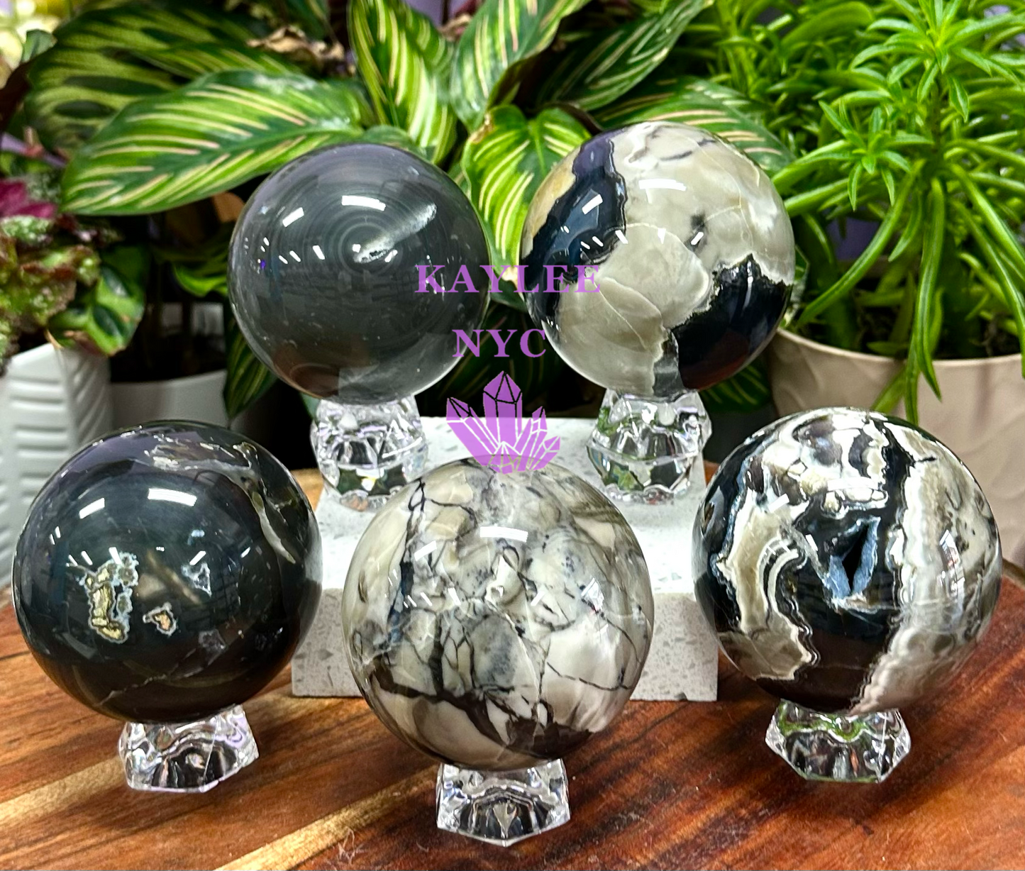 4-5 PCs Natural Volcano Agate Sphere