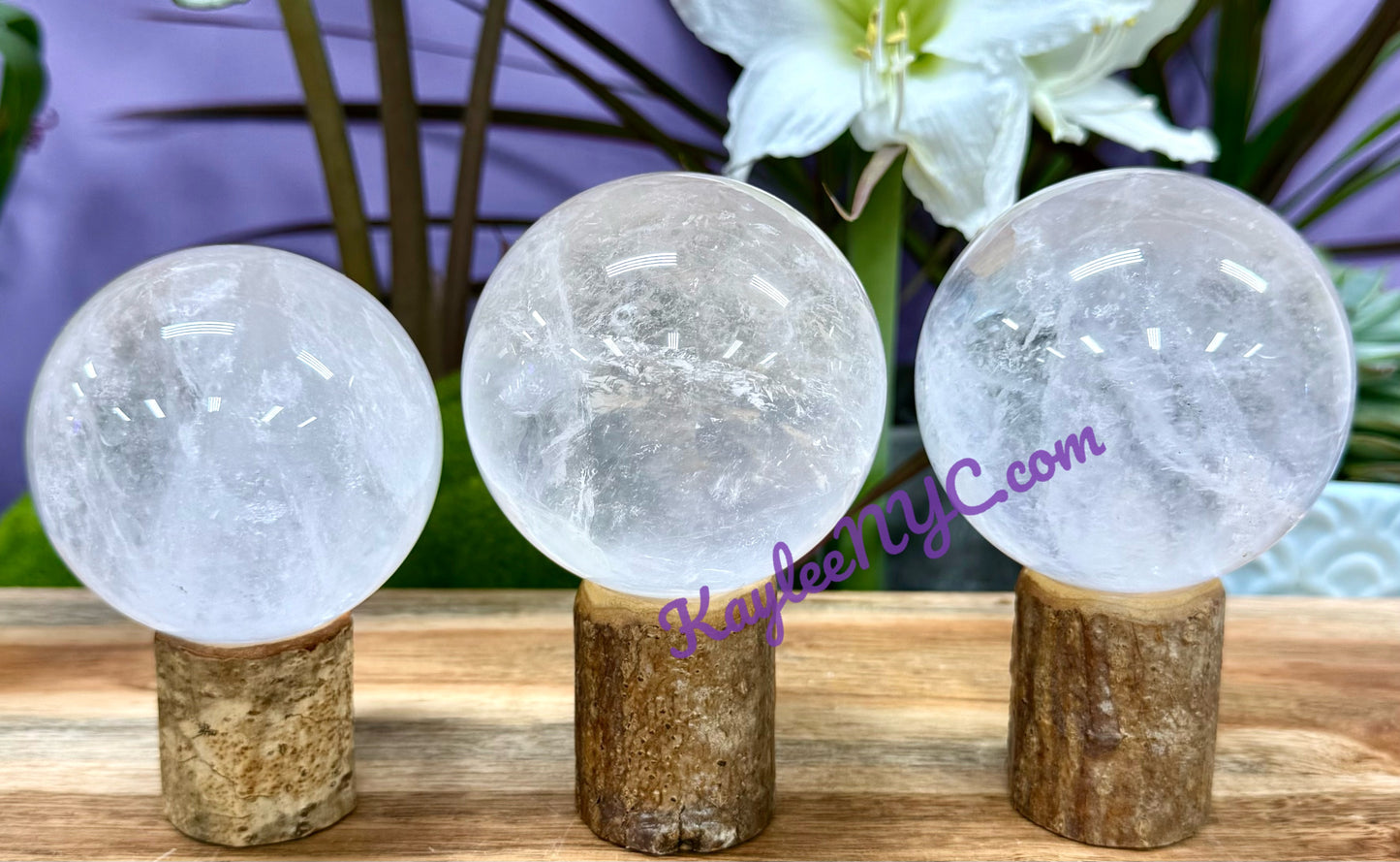 Wholesale Lot 3-4 pcs Natural Clear Quartz Crystal Spheres Healing