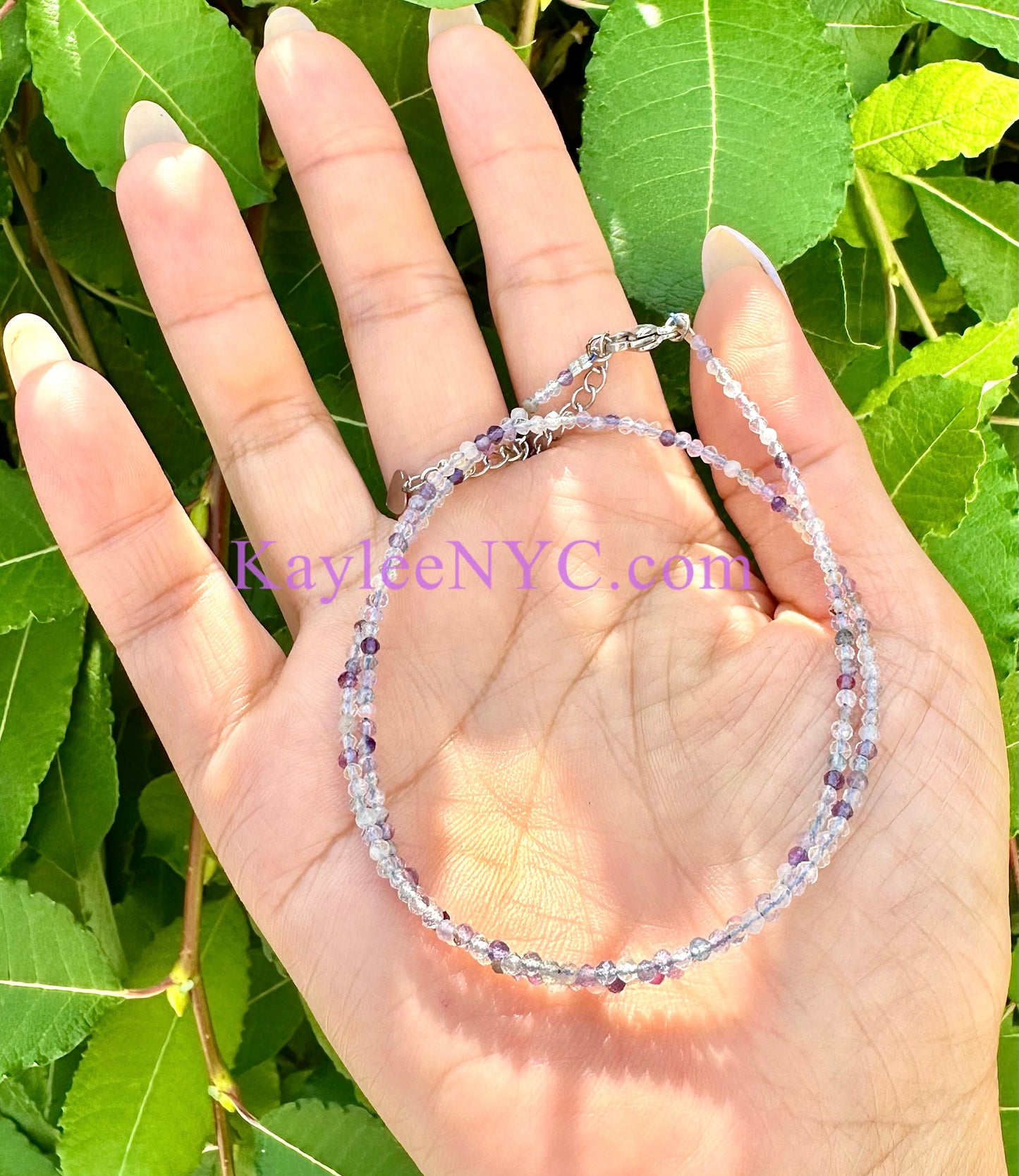 6 PCs 2mm Natural Fluorite Necklaces