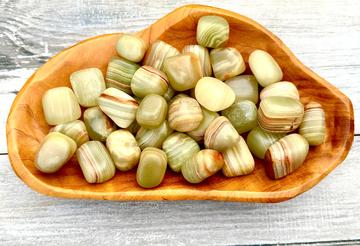 2 lbs Natural Green Onyx Tumble Crystal Healing Energy