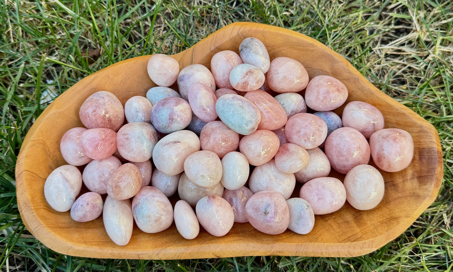 1 lb Natural Pink Morganite Tumble Crystals healing energy