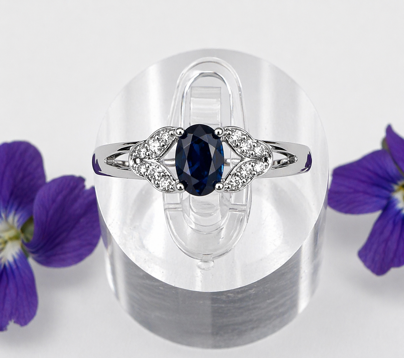 Wholesale Lot 7 pcs Natural Sapphire Stainless Steel Ring(316) 4x6mm