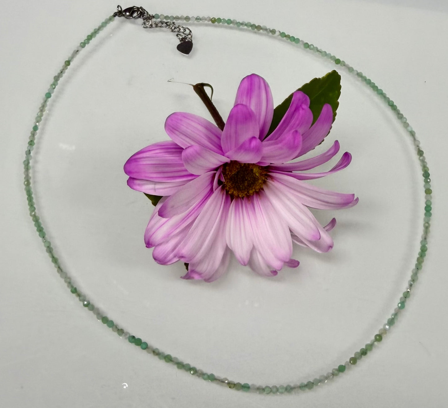 6 PCs 2mm Natural Chrysoprase Necklaces