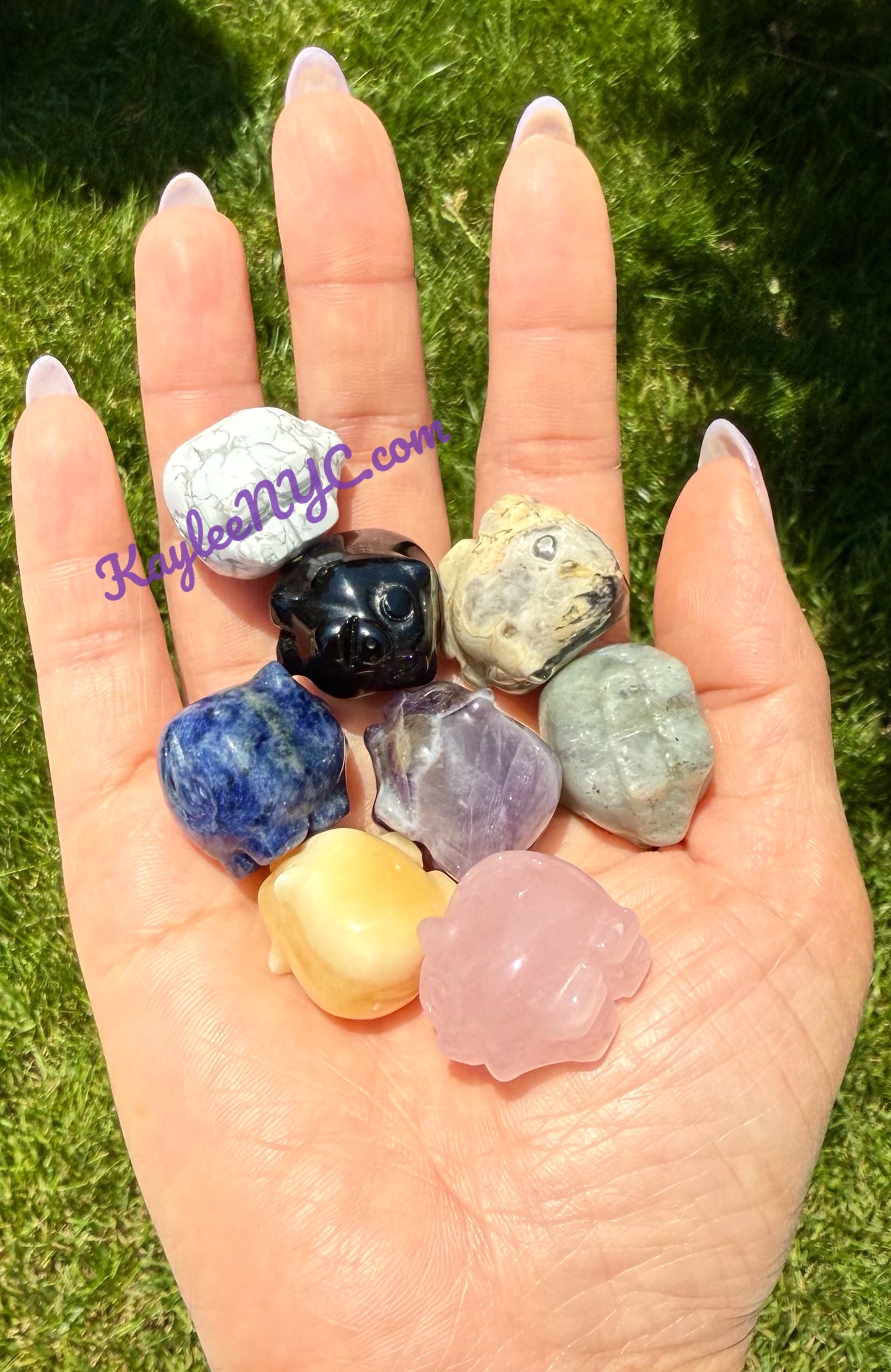 12 PCs 1” Natural Crystal Pig