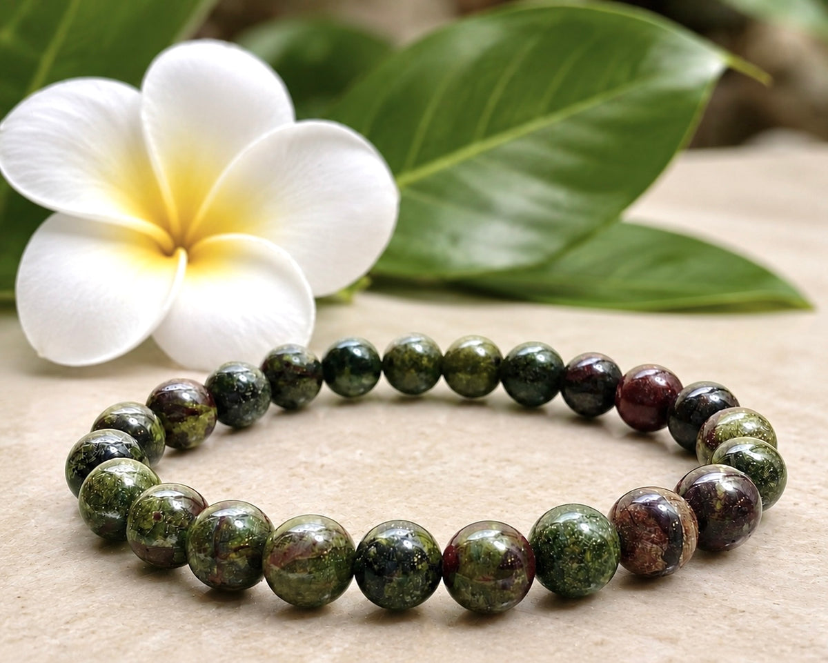 Wholesale Lot 6 Pcs Dragon Blood Bracelets 8mm 7.5” Healing Crystal Stretch Bracelet