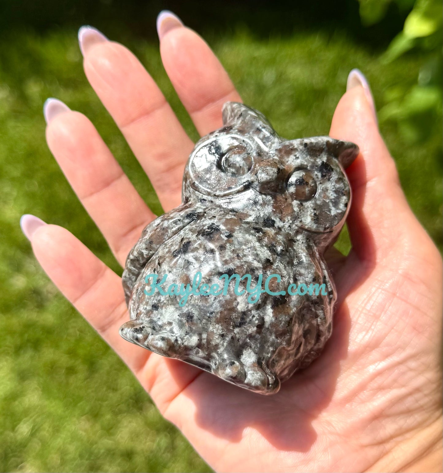 Wholesale Lot 4 pcs Natural Black Obsidian Yooperlite aka Emberlite Owls Crystals Healing Energy
