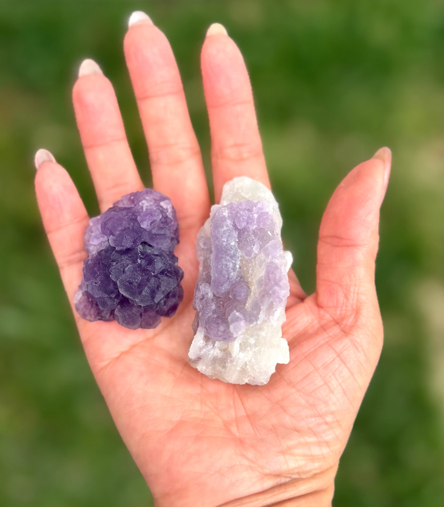 6-8 pcs Natural Purple Fluorite Quartz specimen Crystal