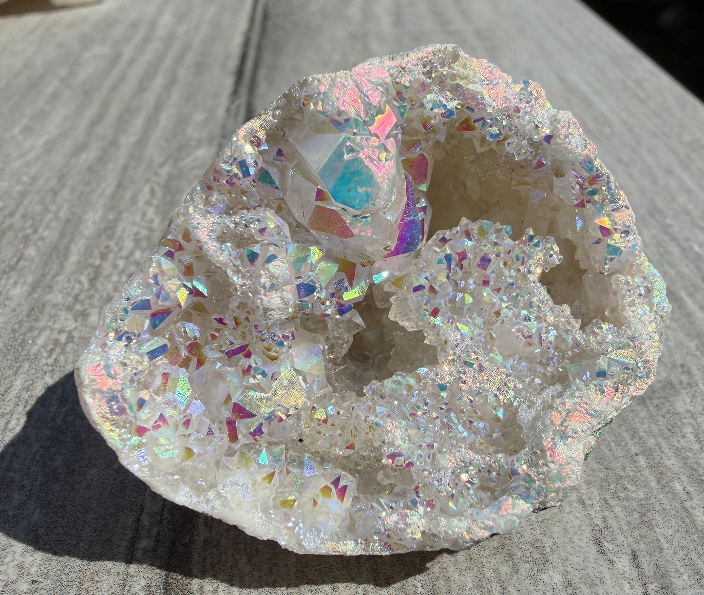 Wholesale Lot 2 Lb Angel Aura White Druzy Quartz Geode Crystal Healing Energy