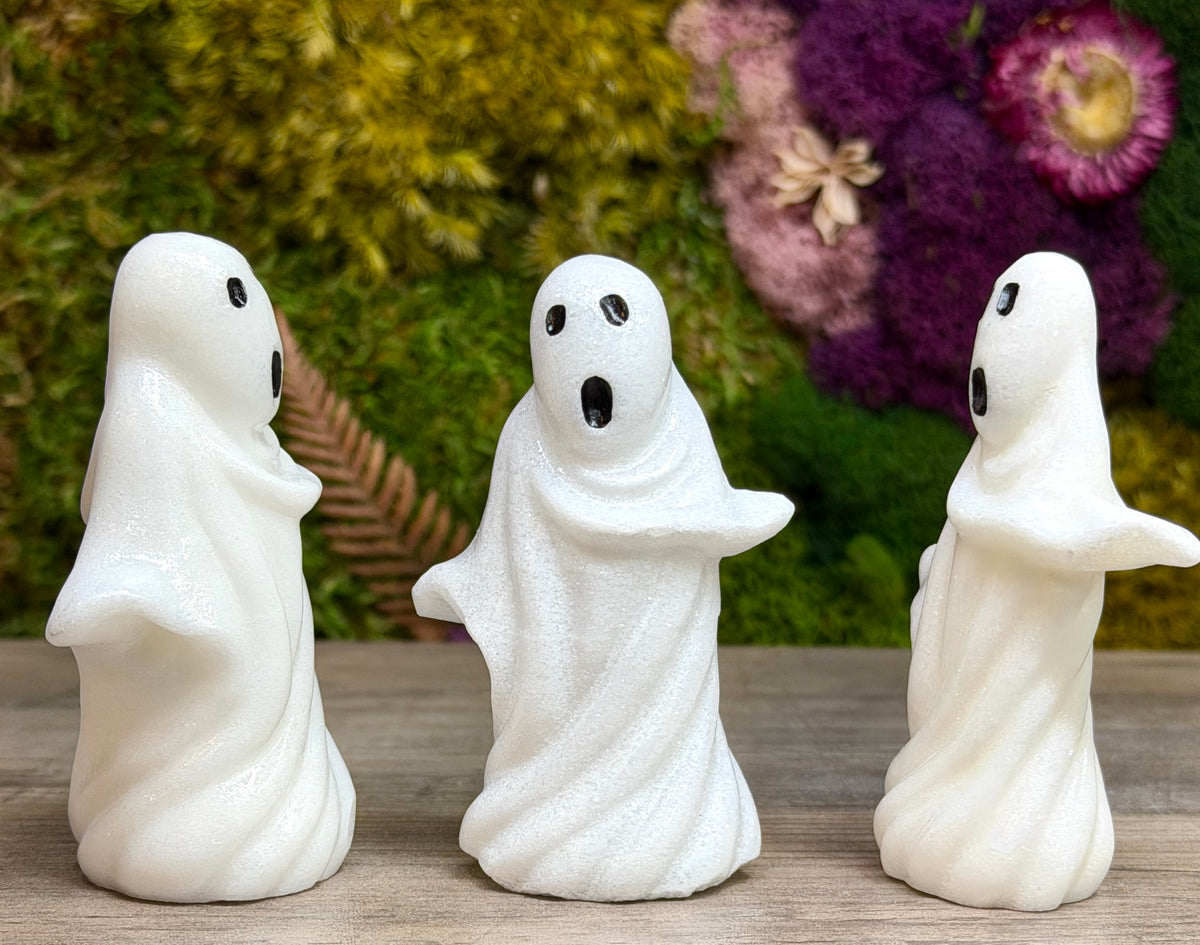 6 PCs 8cm Natural Snow Quartz Ghost Figurines healing energy