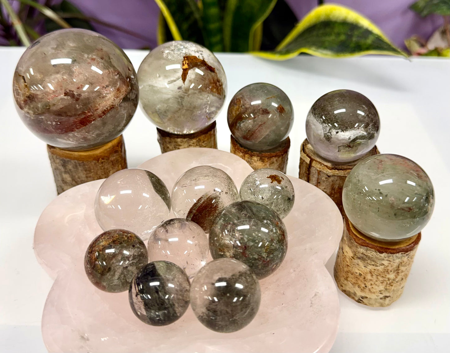 Wholesale Lot 2lbs Natural Clear Quartz Crystal Spheres Healing