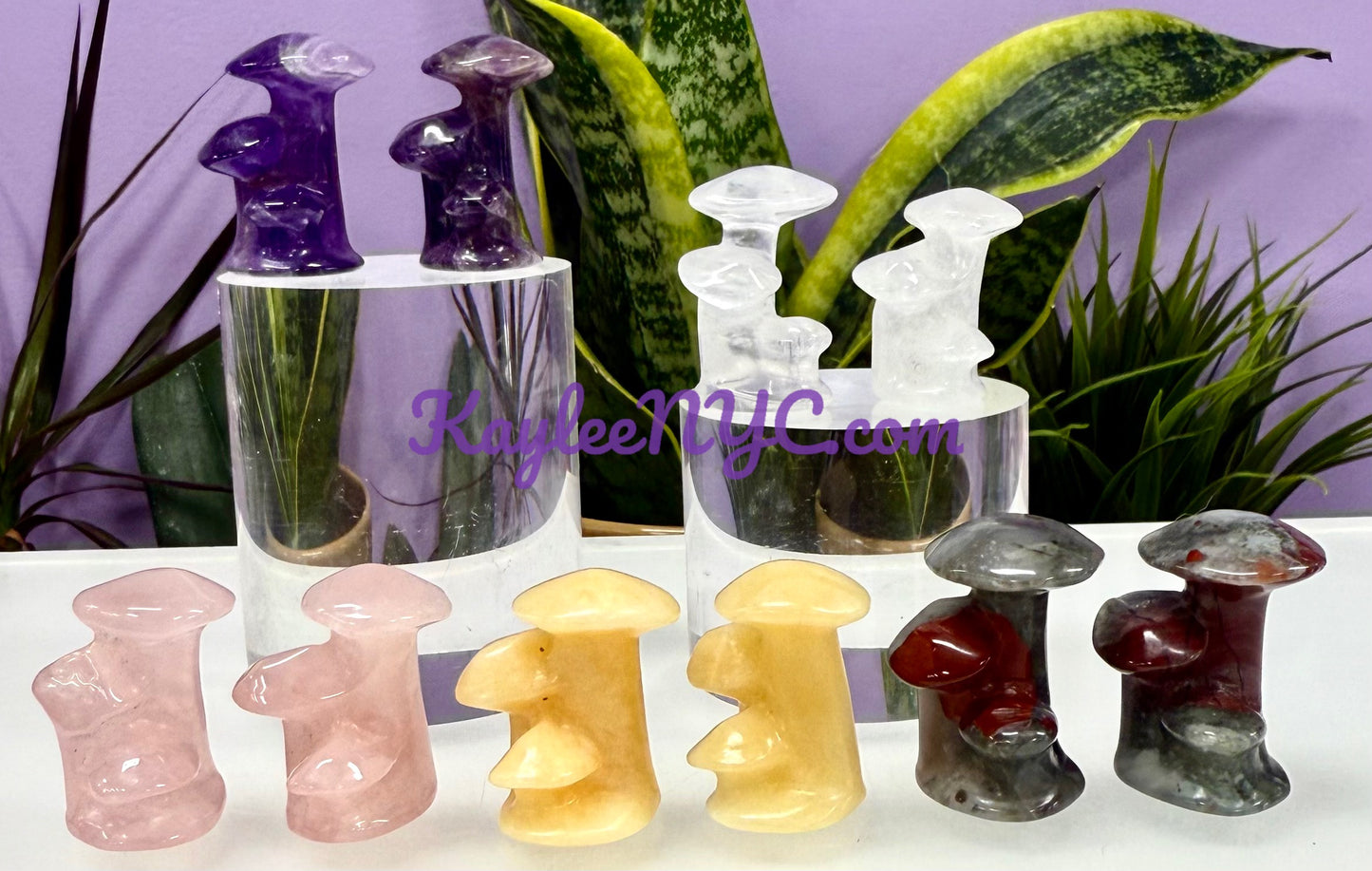 Wholesale Lot 10 pcs 3cm Natural mix Crystals Mushroom Healing Energy