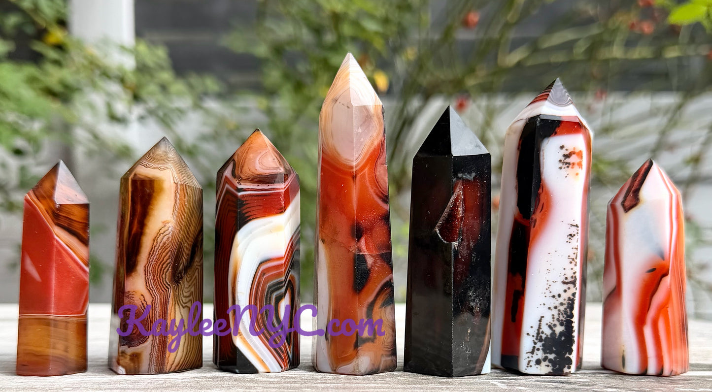 Wholesale Lot 1 lb Natural Sardonyx Obelisk Tower Point Crystal Healing Energy
