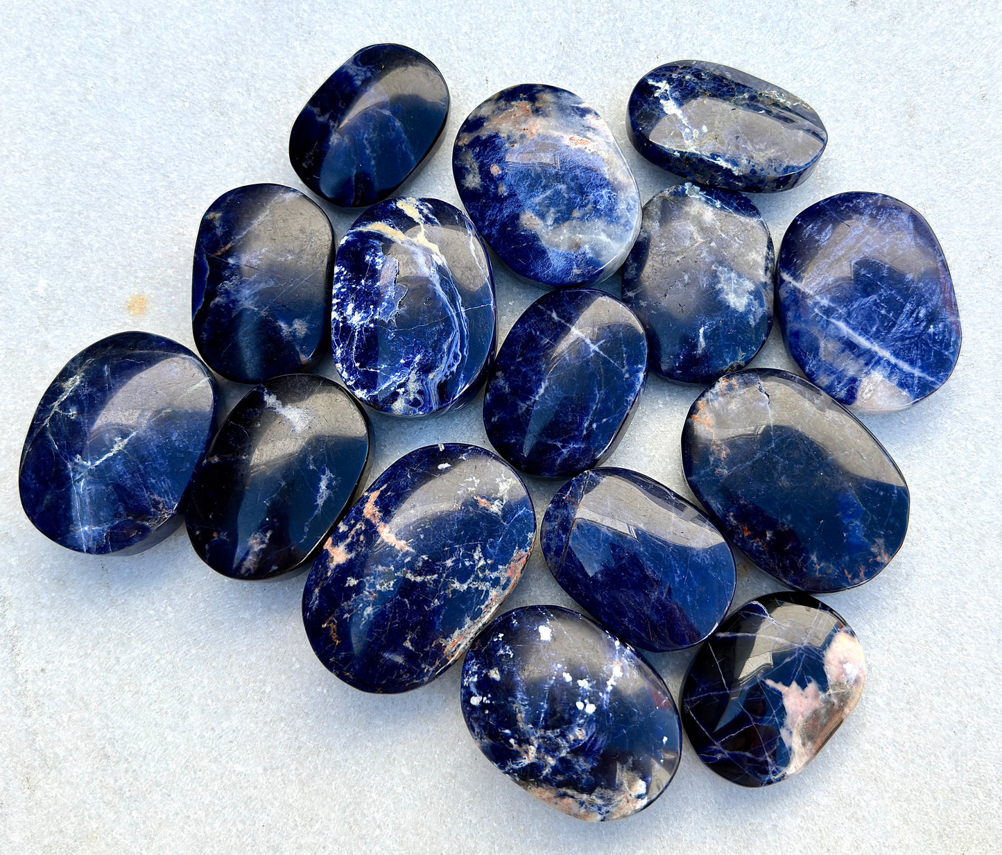 Wholesale 2 Lb Lot Natural Sodalite Palm Stones Crystal Energy