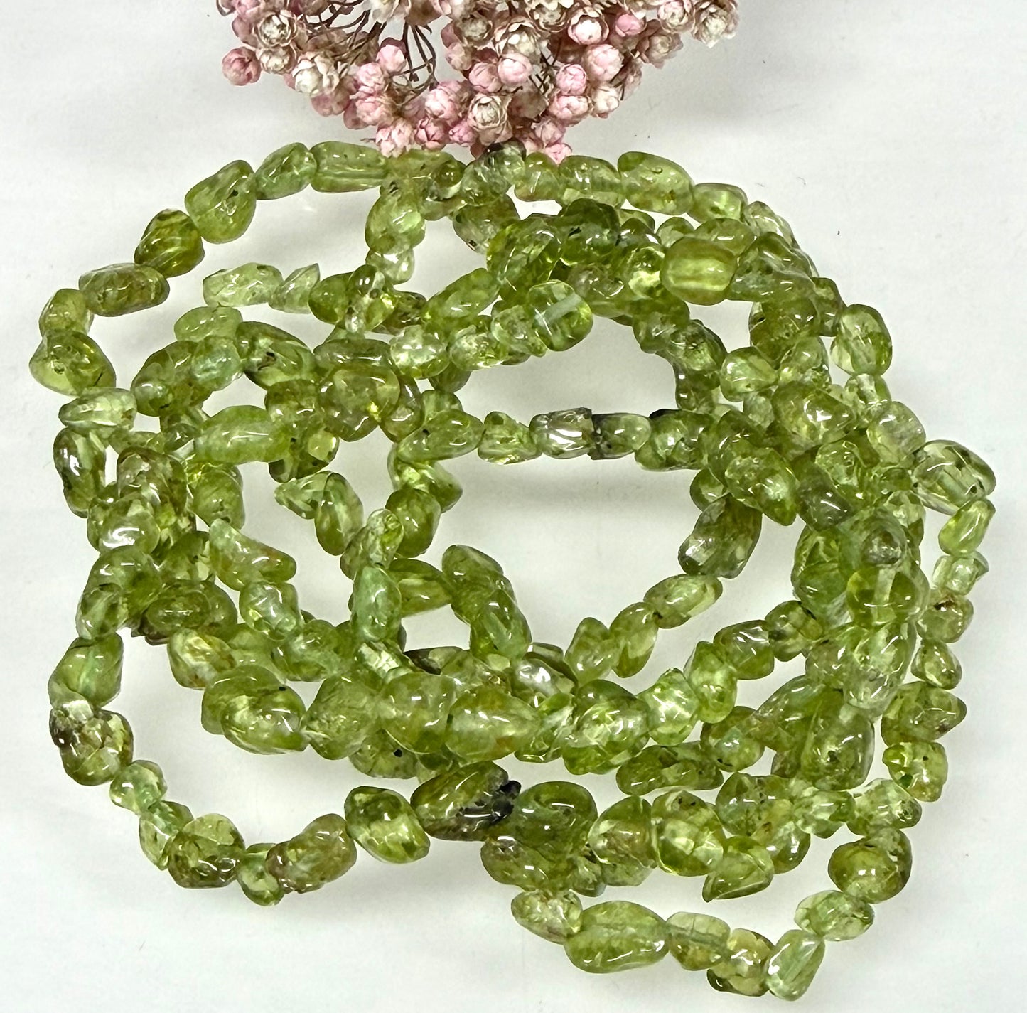 Wholesale 6 Pcs 5mm Natural Peridot 7” Crystal Healing Stretch Bracelet
