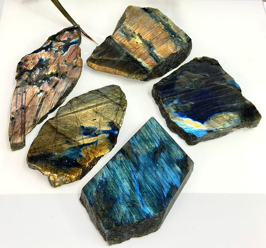 Wholesale Lot 4-5 pcs Natural Labradorite Slab Crystal Healing Energy