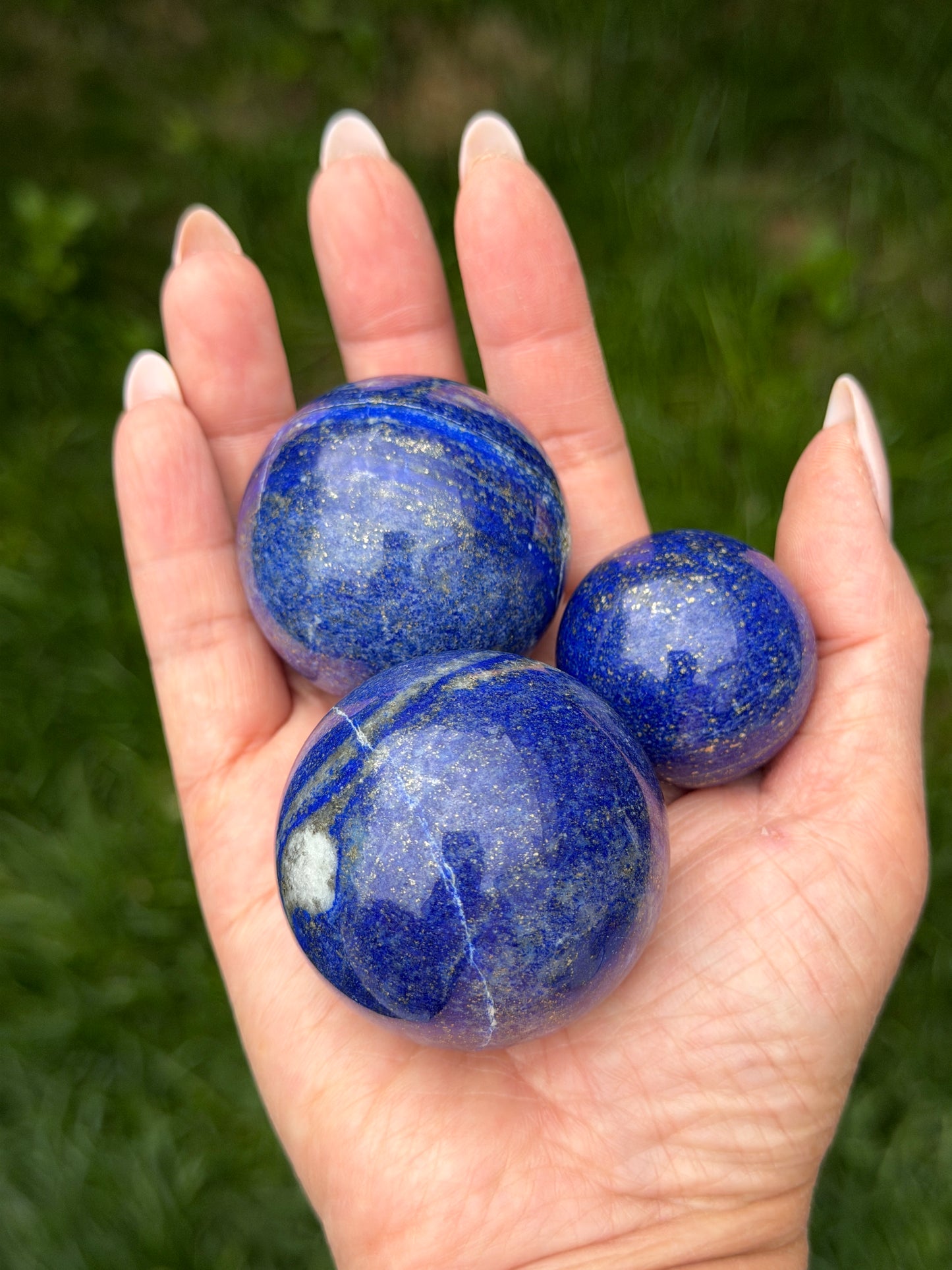 Wholesale Lot 8 Pcs Natural Lapis Lazuli Sphere Crystal Ball 1.9-2lbs Healing energy