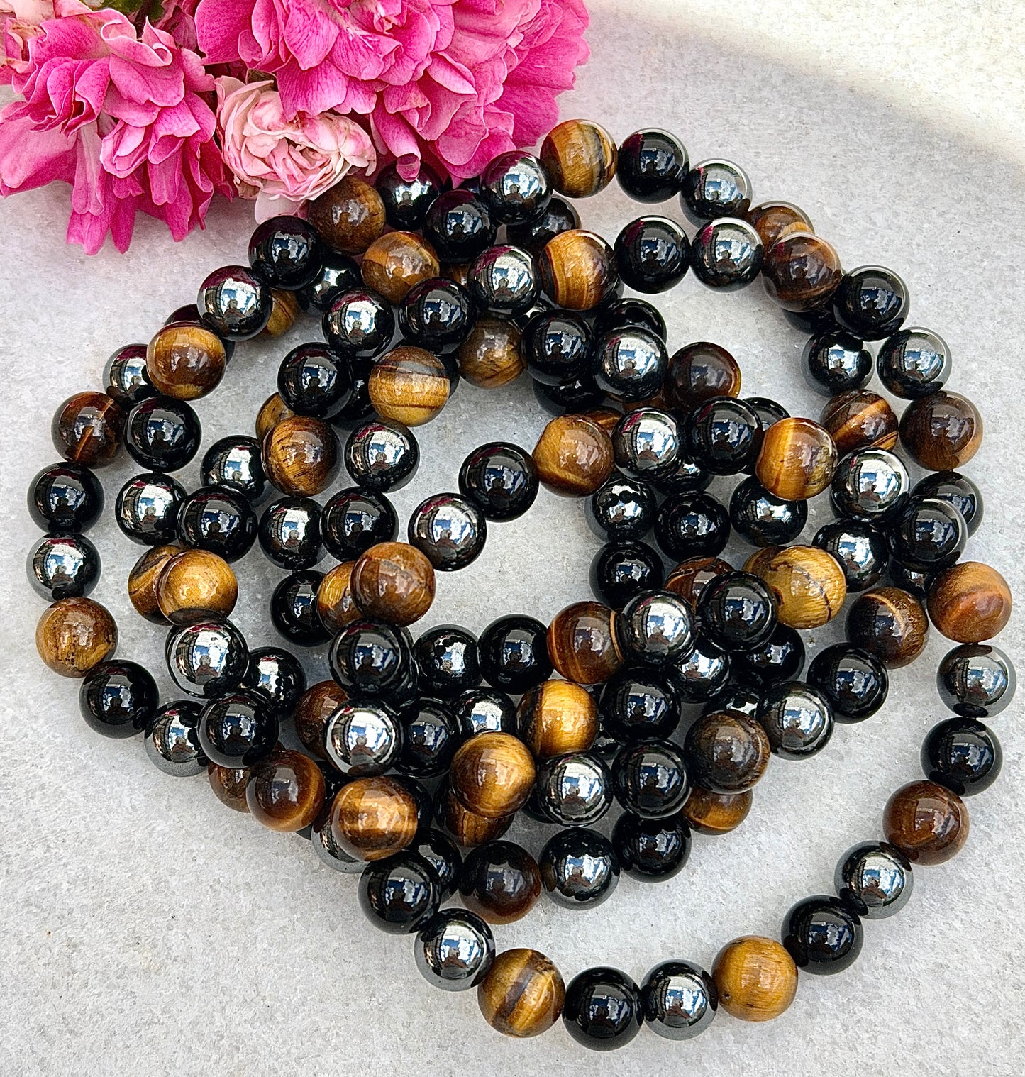 Wholesale 6 Pcs Protection Crystal Healing Stretch Bracelet 8mm 7.5"