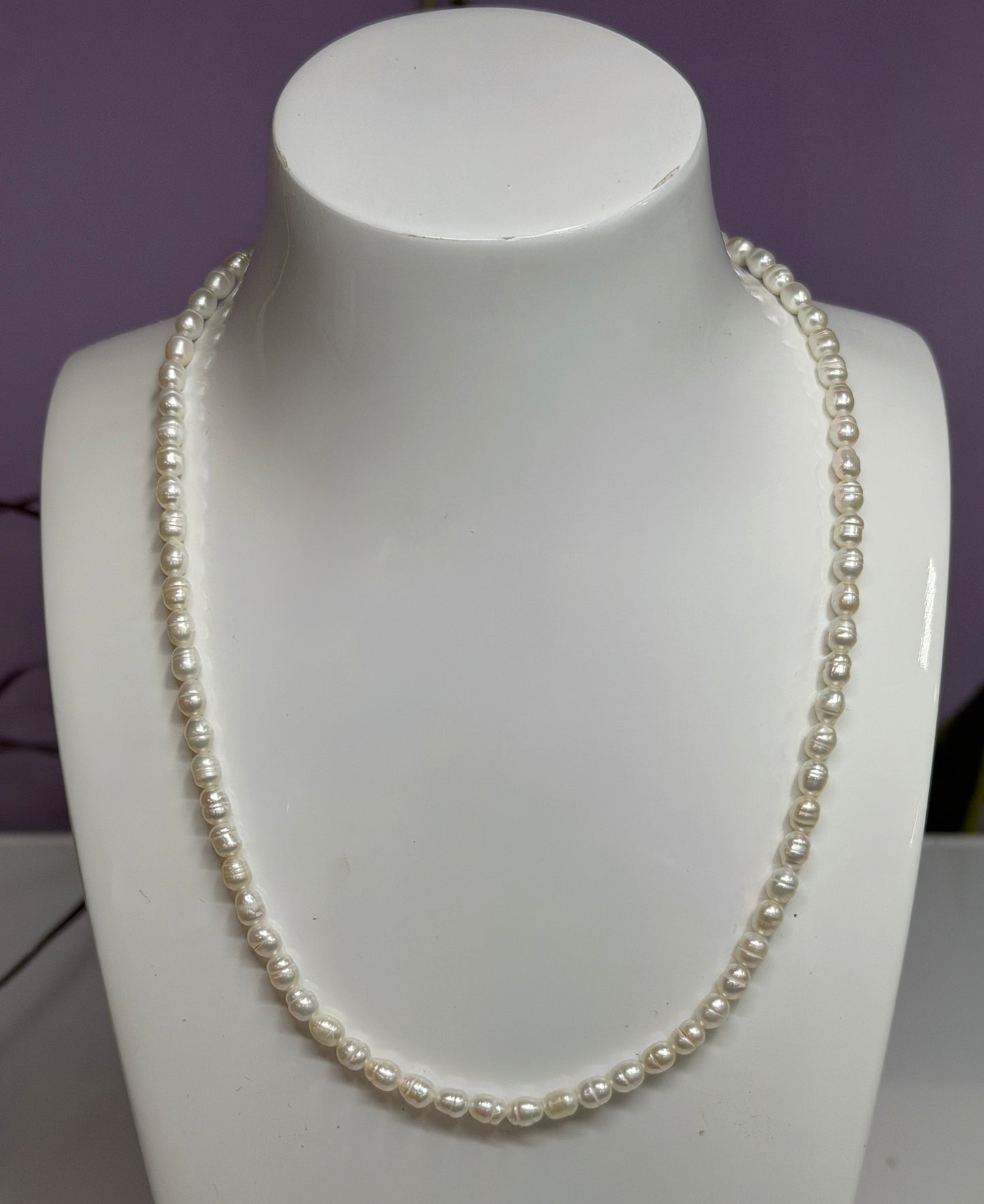 6 PCs 6 pcs ~4.5 Natural Freshwater Pearl Necklace Healing Energy