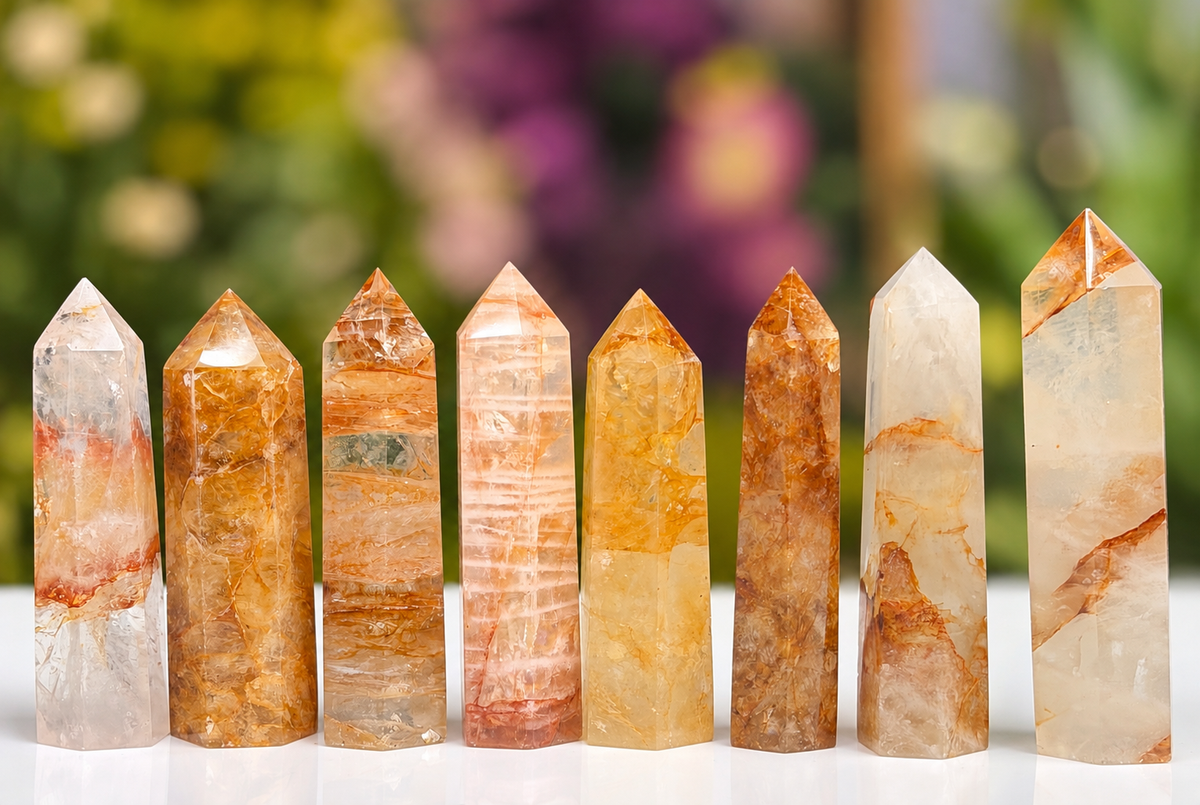 Wholesale Lot 1 Lb Natural Golden Healer Quartz Obelisk Tower Point Crystal Healing