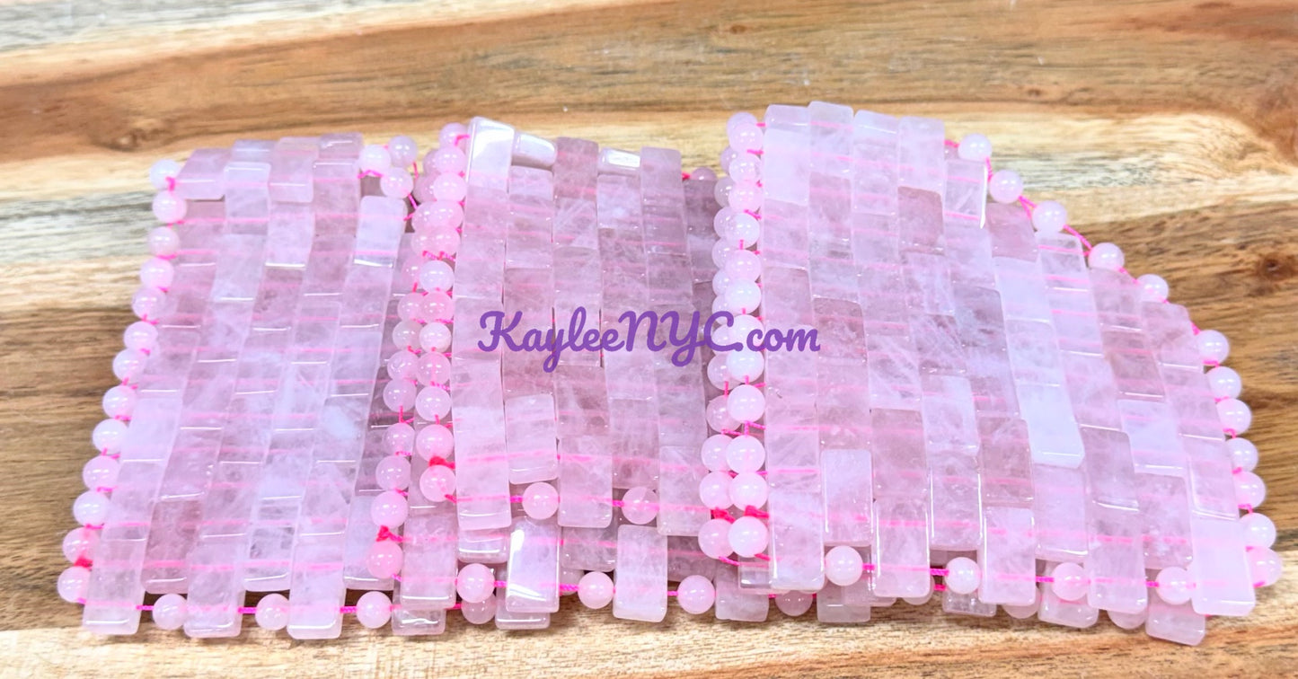 3 PCs Natural Rose Quartz Eye Mask Crystal