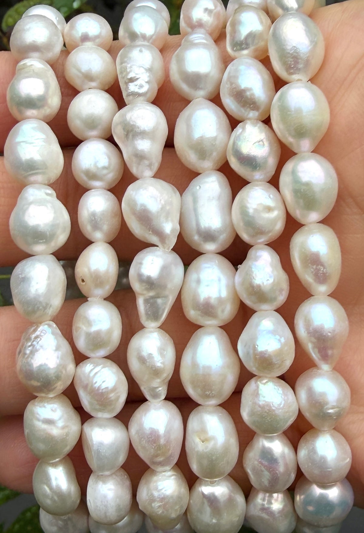 Wholesale 6 Pcs 7-8mm Natural Freshwater Pearl Healing Stretch Bracelet 7.5"