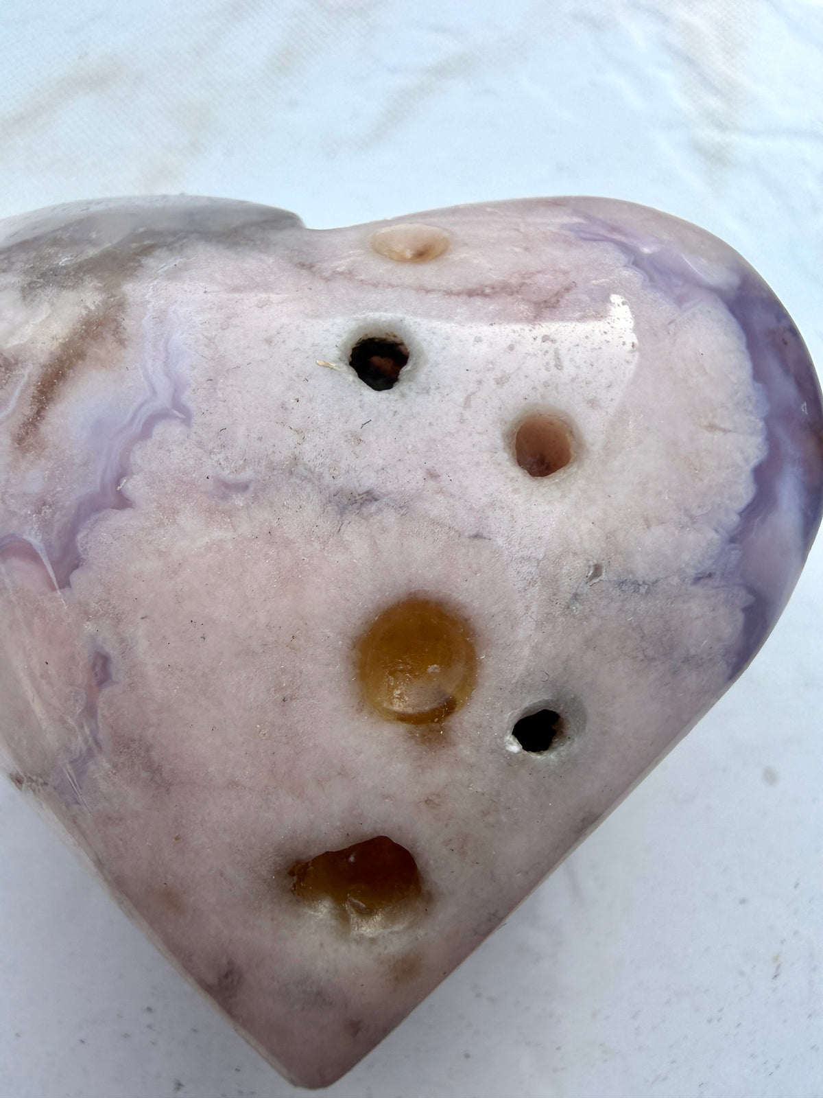 Wholesale Lot 2 lbs Blue Flower Agate Heart Crystals Healing Energy