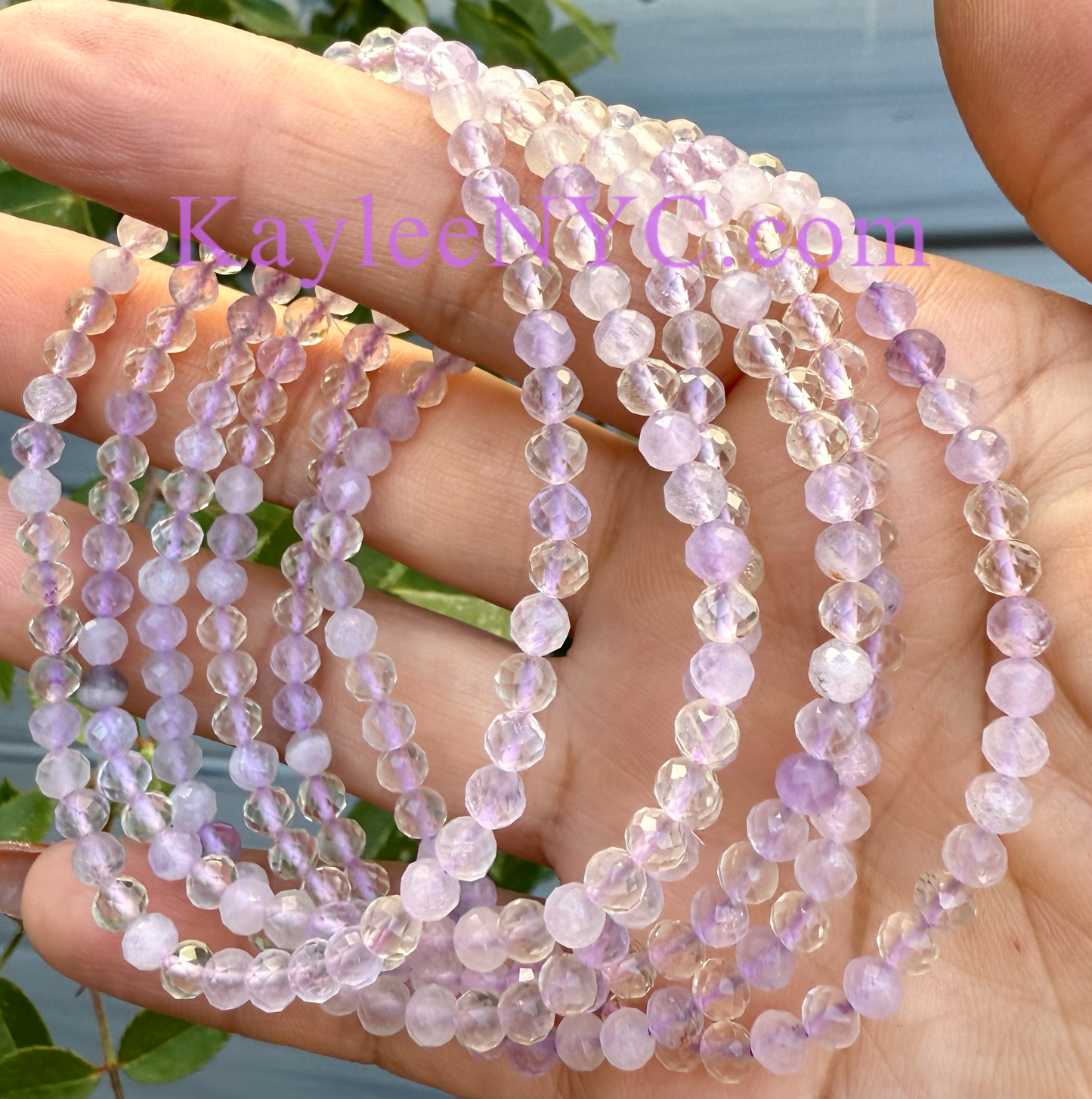 Wholesale Lot 6 Pcs Natural Ametrine 4mm Faceted 7.5” Crystal Healing Stretch Bracelet