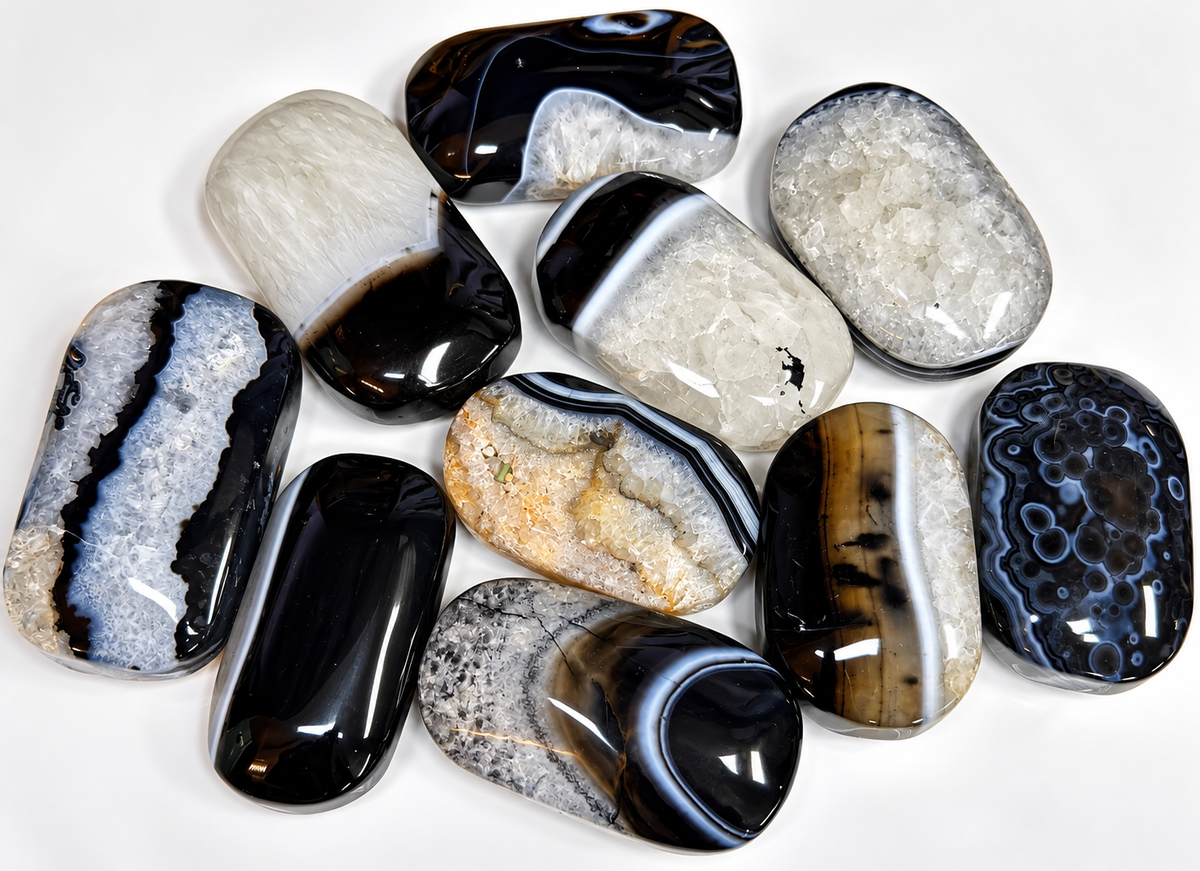Wholesale 2 Lb Lot Natural Onyx Palm Stones Crystal Energy
