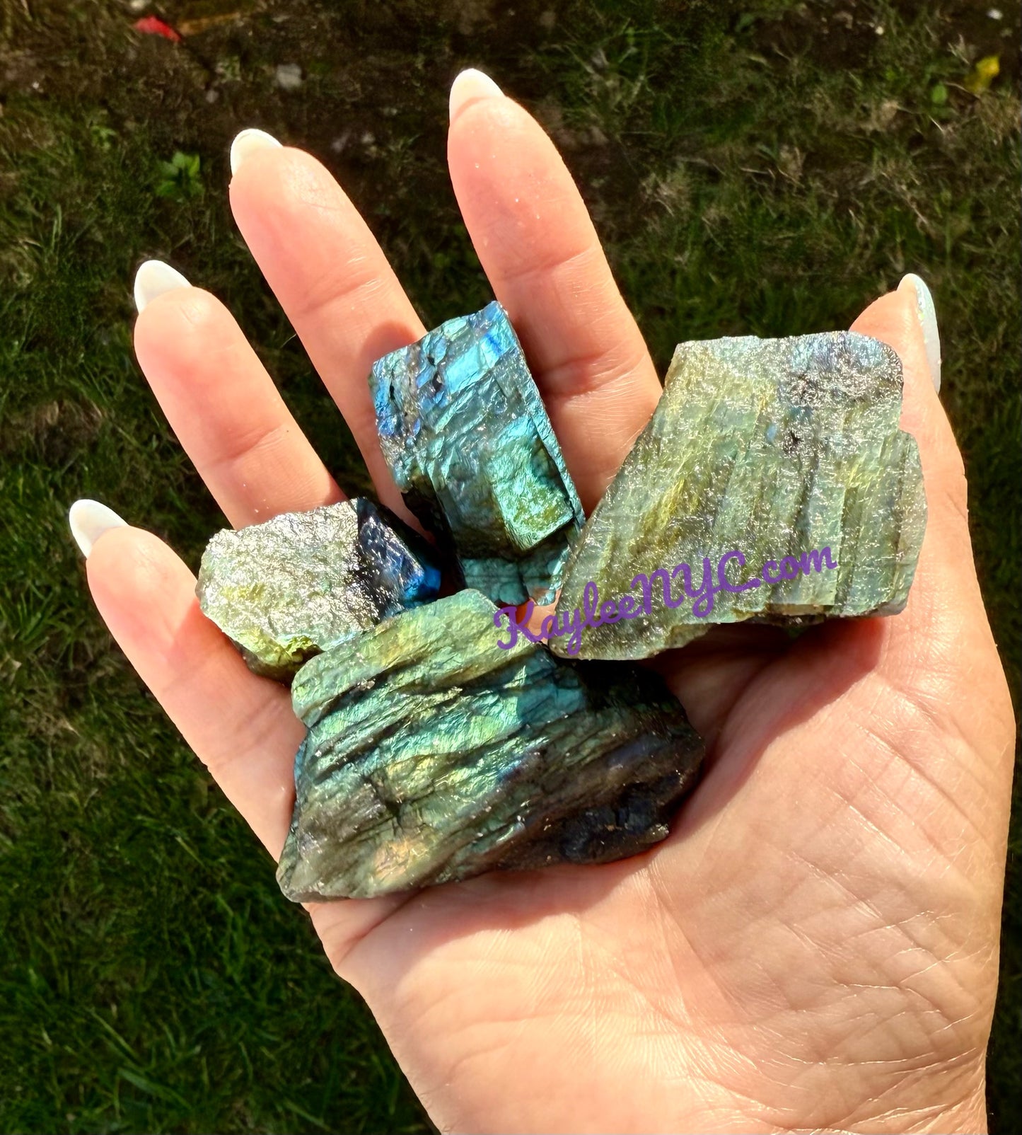 2 lbs Natural Labradorite Rough Crystals Healing Energy