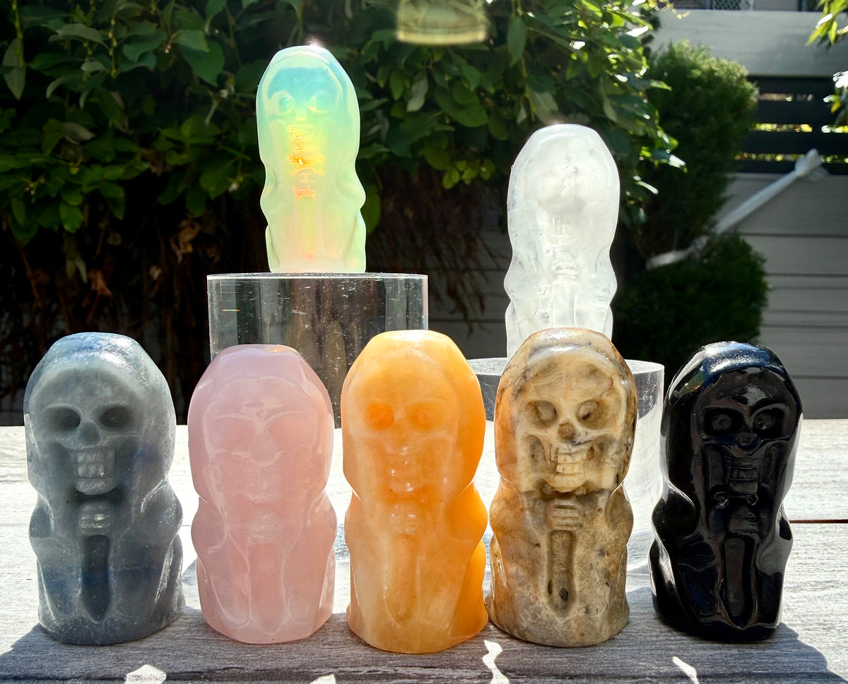 7 PCs 5 cm Mix Crystal Grim Reaper Crystals Healing Energy