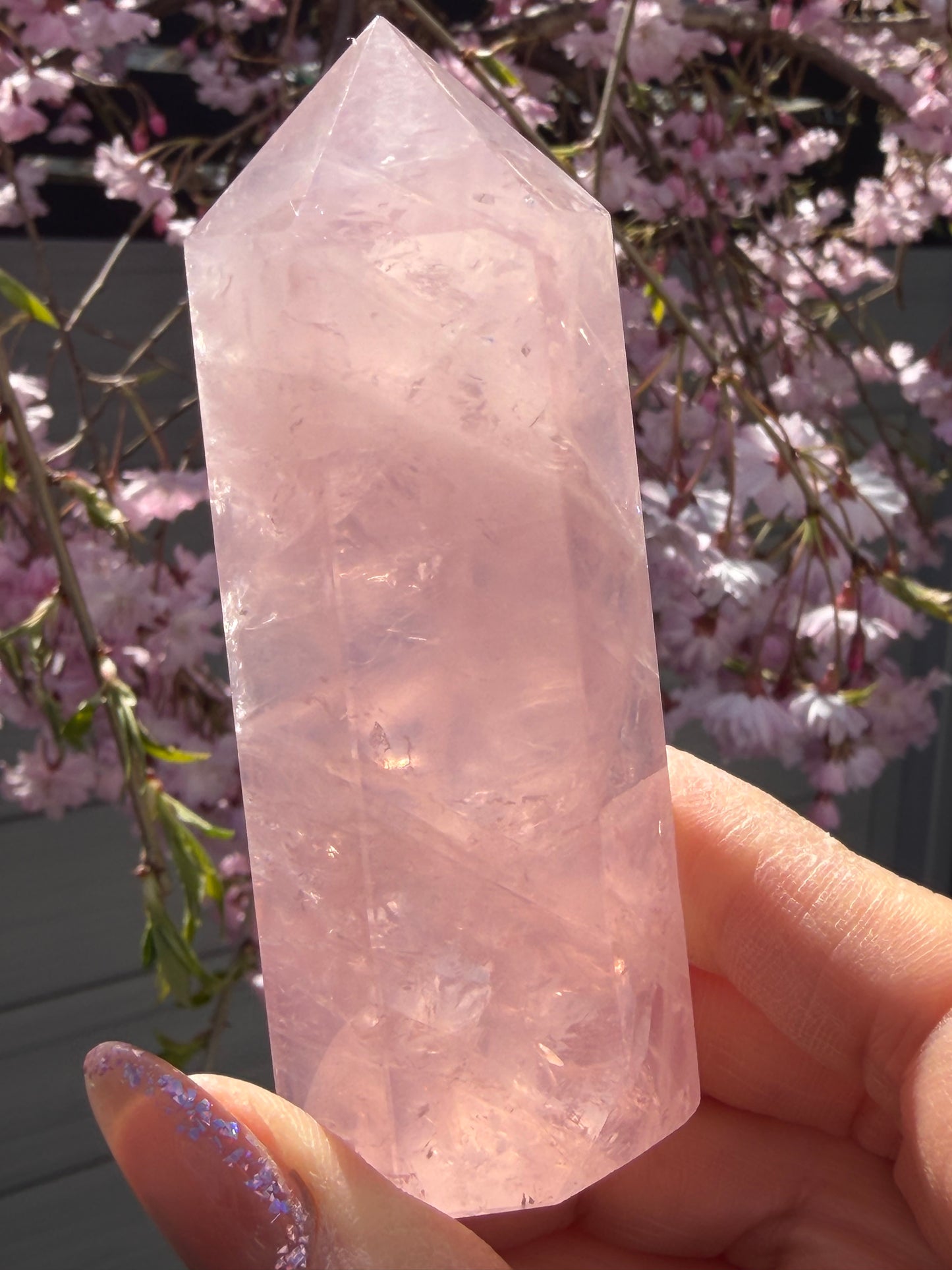 Wholesale Lot 4 Pcs Natural Rose Quartz Tower Crystal Obelisk point 3.8 to 4 lbs Healing Energy