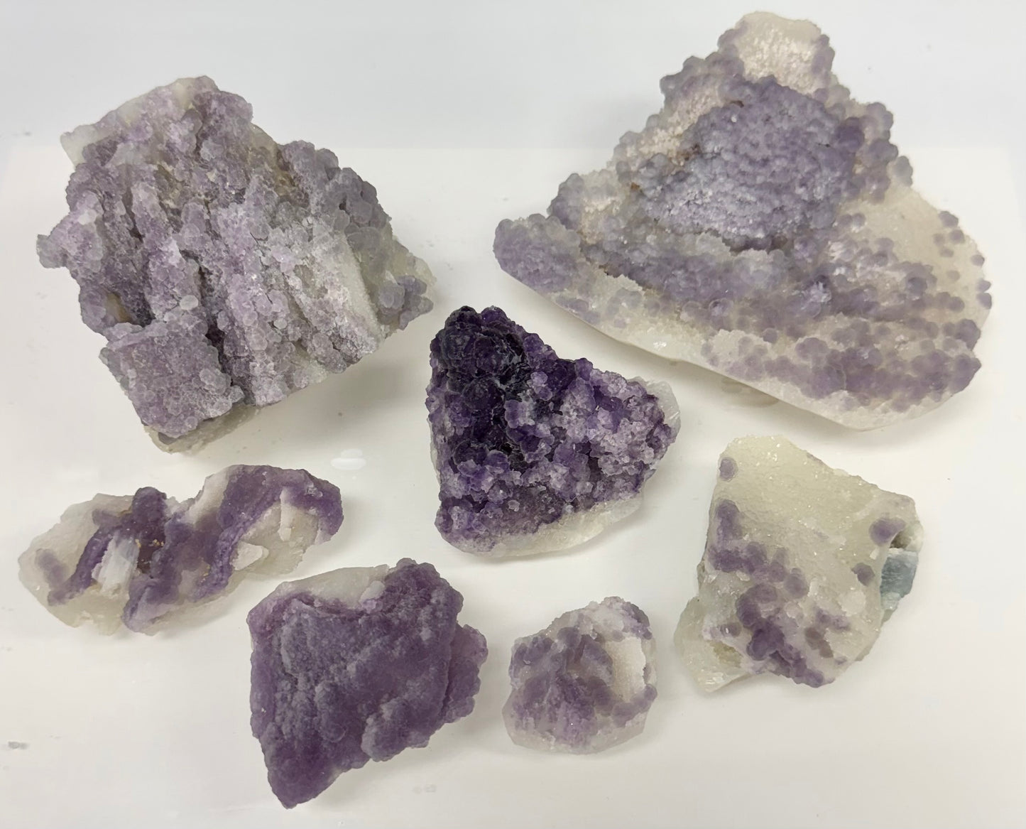 6-8 pcs Natural Purple Fluorite Quartz specimen Crystal