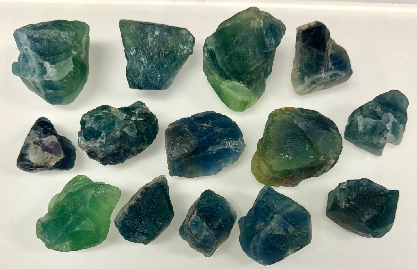 2 lbs Natural Blue Green Fluorite Rough Crystal Raw