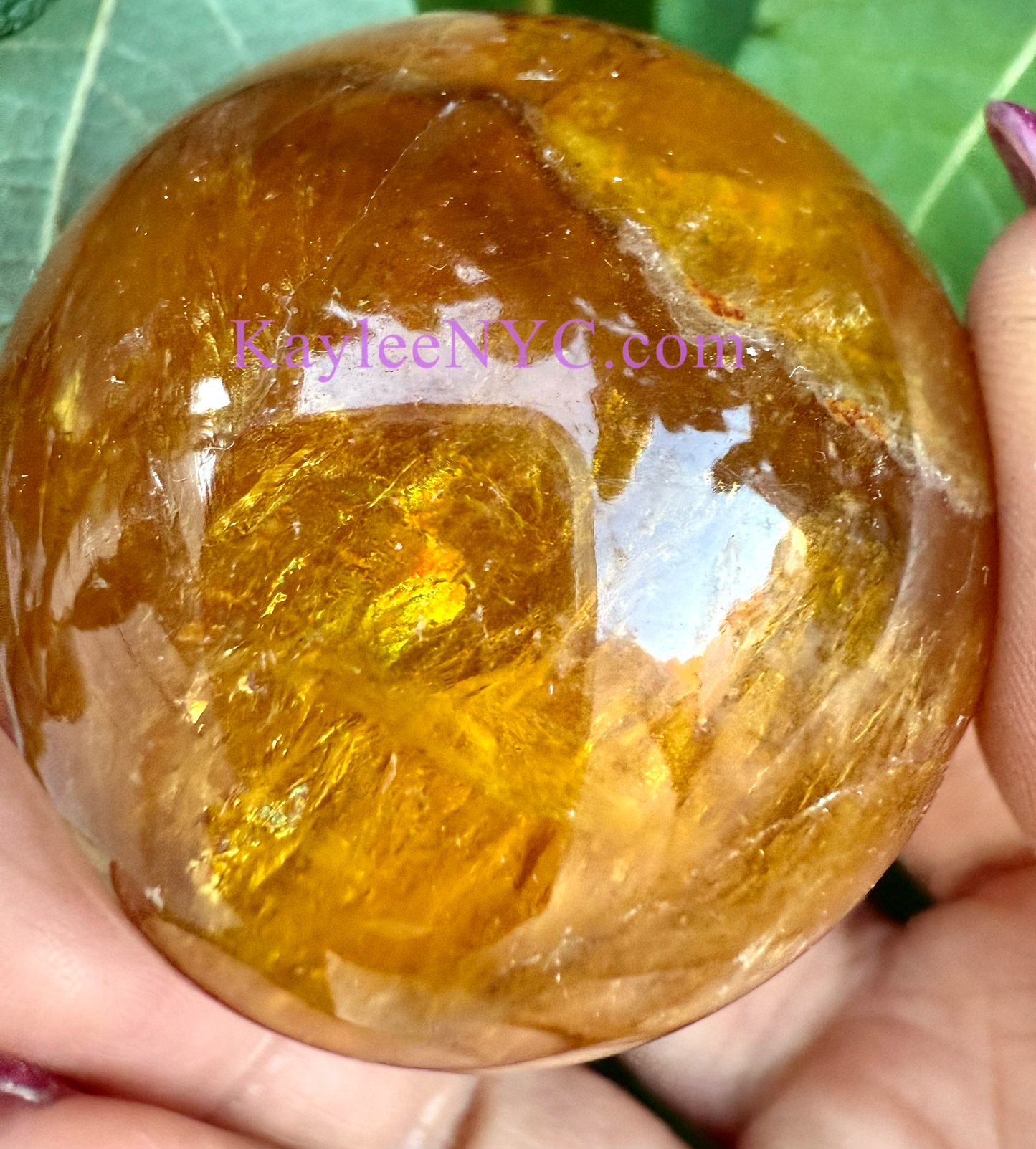 Wholesale Lot 2 Lbs Natural Yellow Fluorite with Mica Spheres Crystal Ball Energy Healing