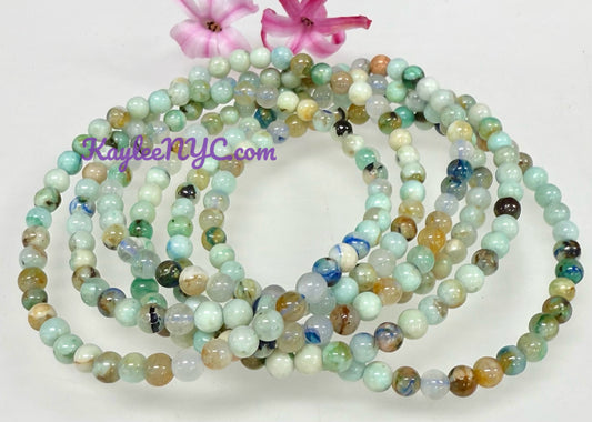6pcs 4mm Natural Fynchenite Stretch Bracelet 7.5”