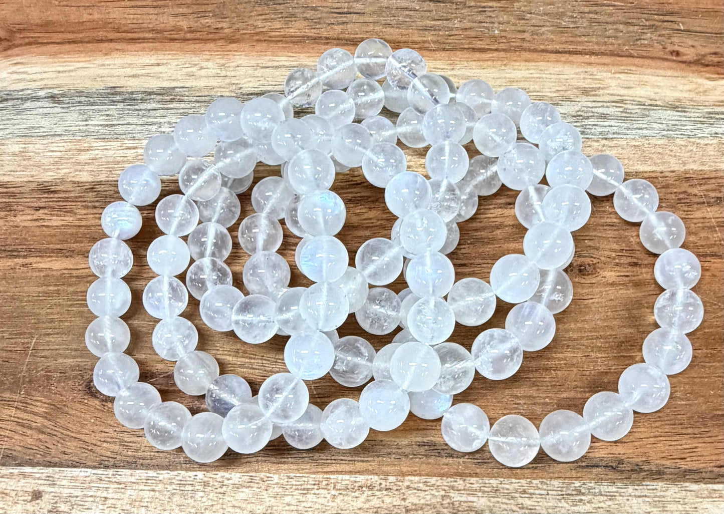 Wholesale Lot 6 Pcs Natural Moonstone 10mm 8” Natural Stretch Bracelet
