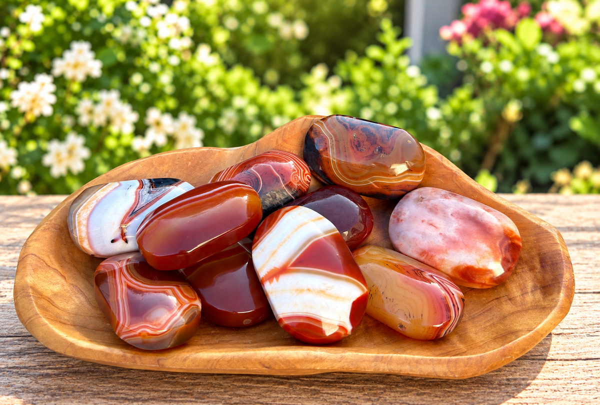 Wholesale Lot 2 Lbs Natural Sardonyx Palm Stone Crystal