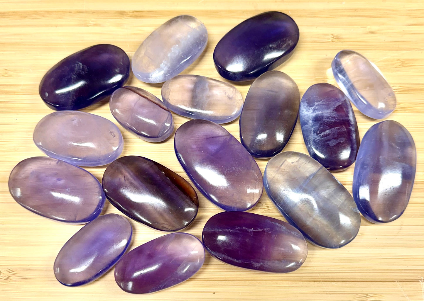 Wholesale Lot 2 Lbs Natural Purple Fluorite Crystal Palm Stone Healing Energy