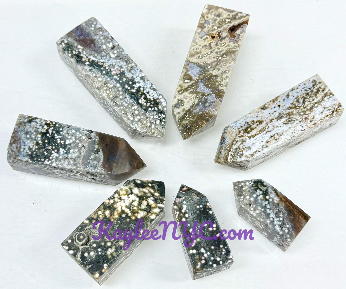 Wholesale Lot 1 Lb Natural Ocean Jasper Obelisk Tower Point Crystal Healing